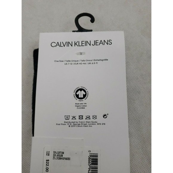 Calvin Klein Jeans Mens 2-Pack Gray Crew Socks One - Picture 5 of 9